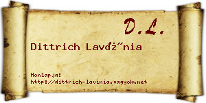 Dittrich Lavínia névjegykártya